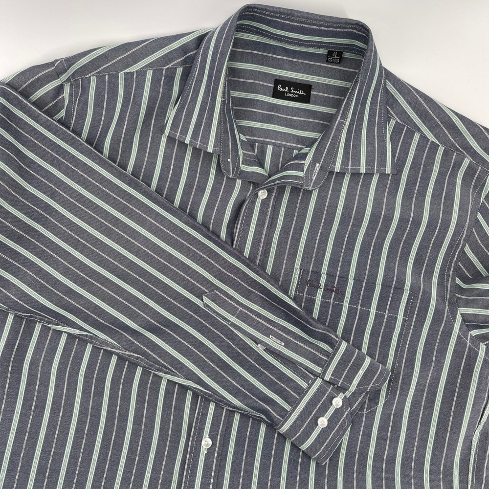 Paul Smith London‎ Striped Dress Shirt Mens 42 Long Sleeve Button Up